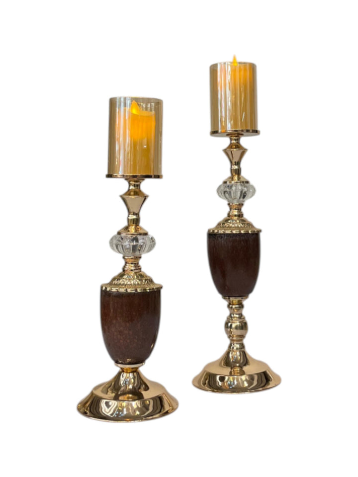Baroque Metallic Candle Stand