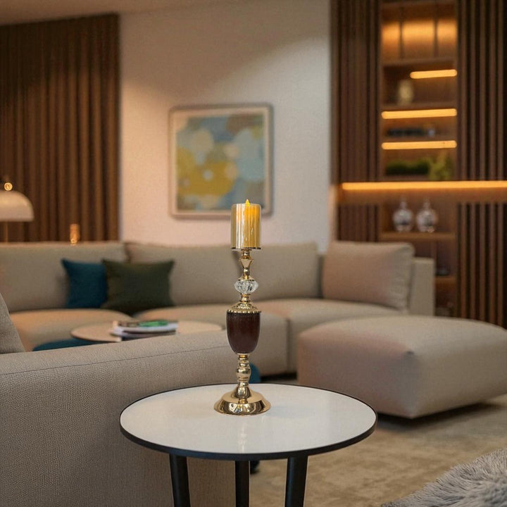 Baroque Metallic Candle Stand