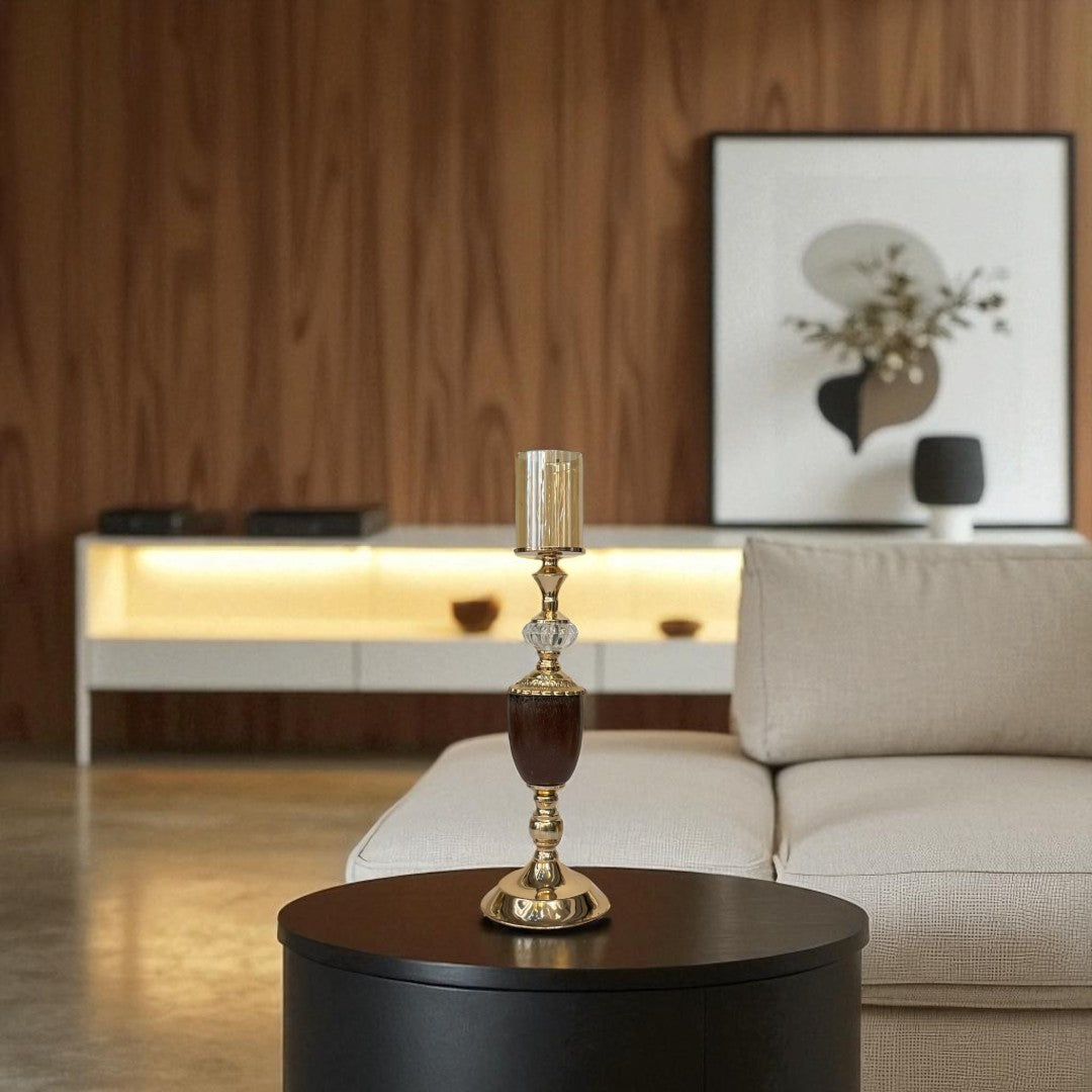 Baroque Metallic Candle Stand