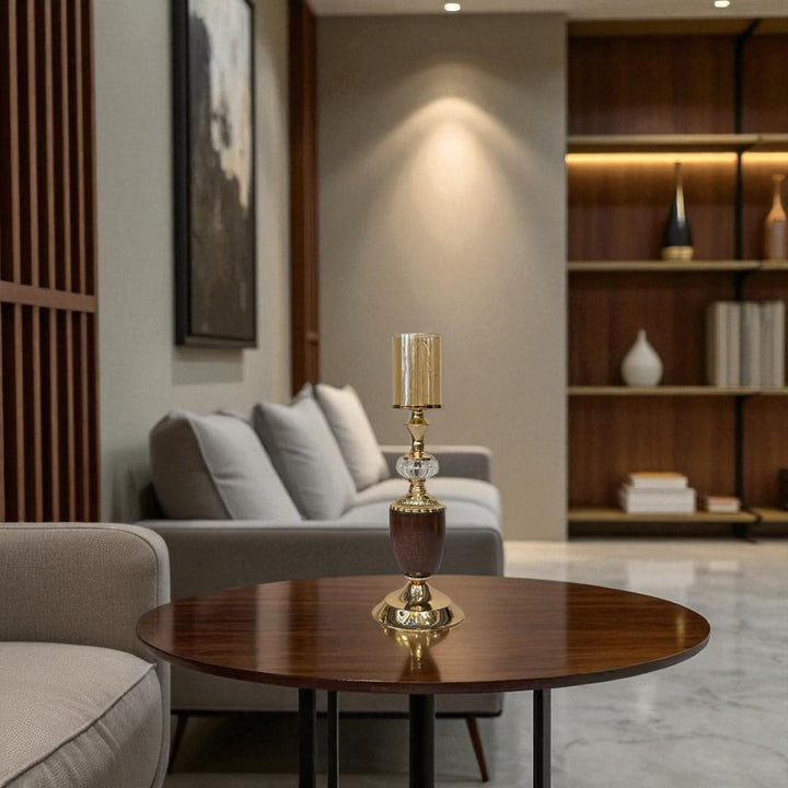 Baroque Metallic Candle Stand