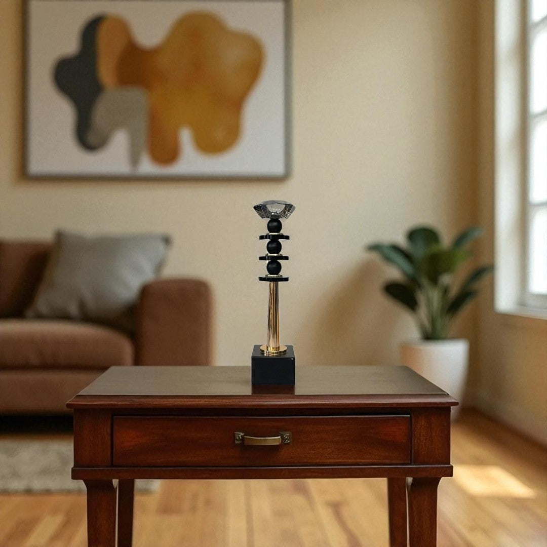 Victorian Luxe Vintage Crystal And Metallic Candle Stand