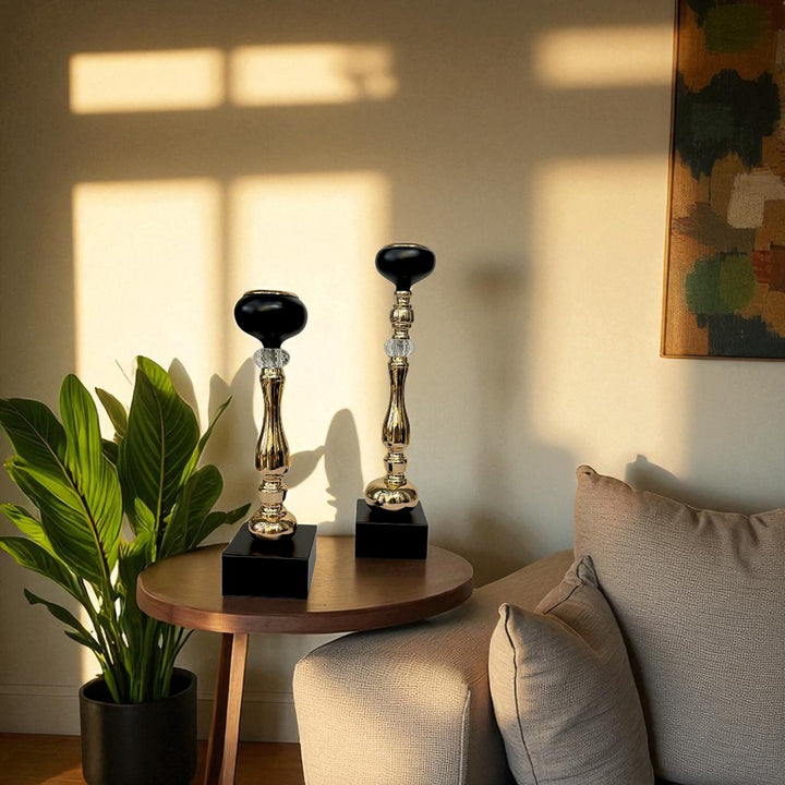 Eclipse Modern Metallic Candle Stand