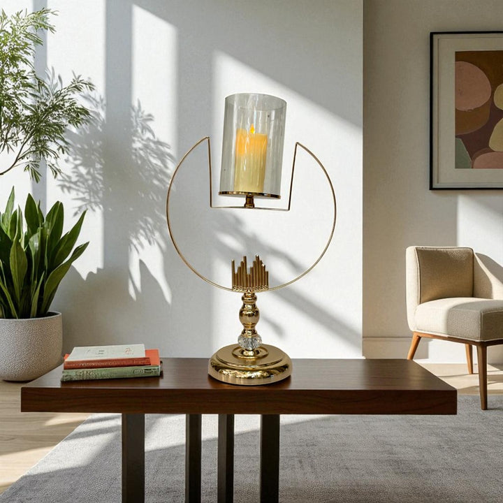 Golden Halo Skyline Candle Stand