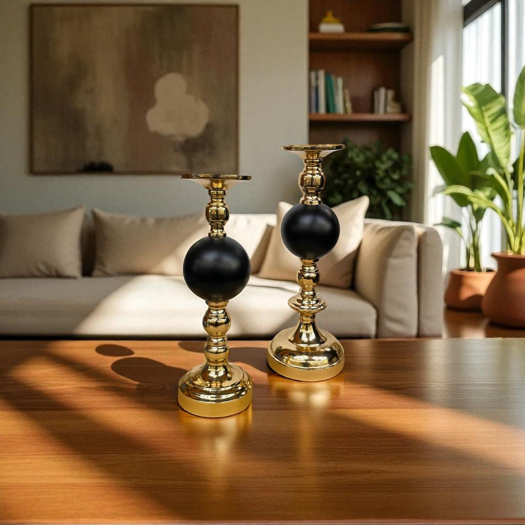 Baroque-Inspired Crystal Candle Stand