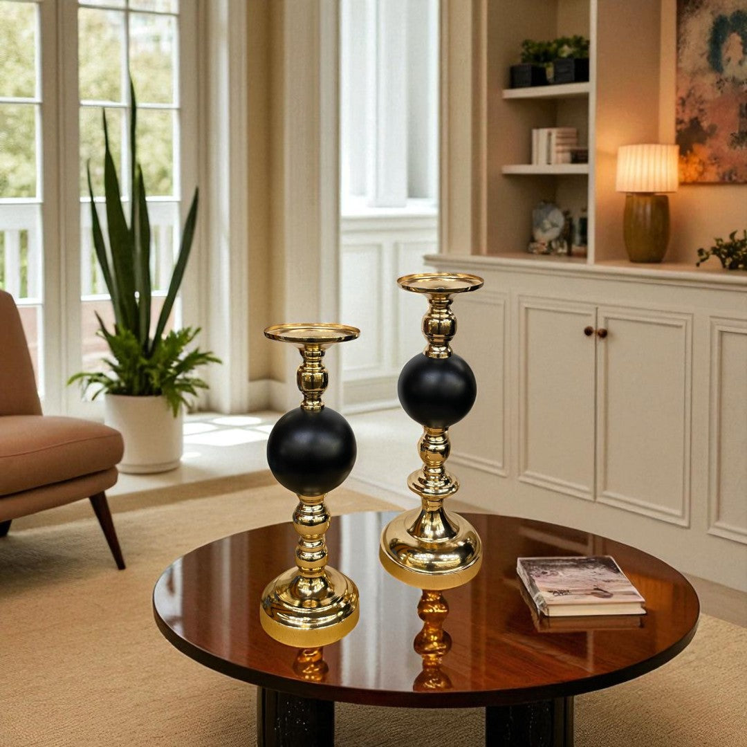 Baroque-Inspired Crystal Candle Stand