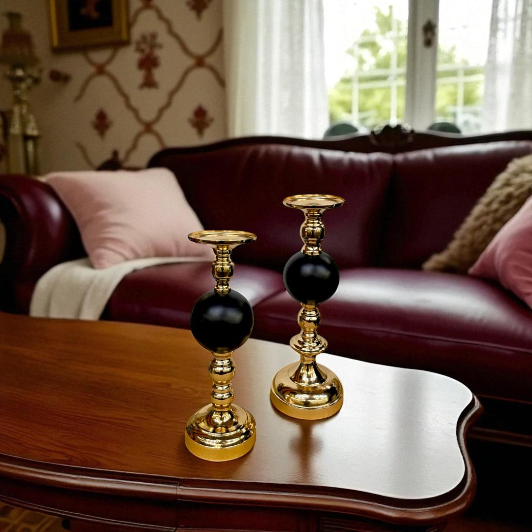 Baroque-Inspired Crystal Candle Stand