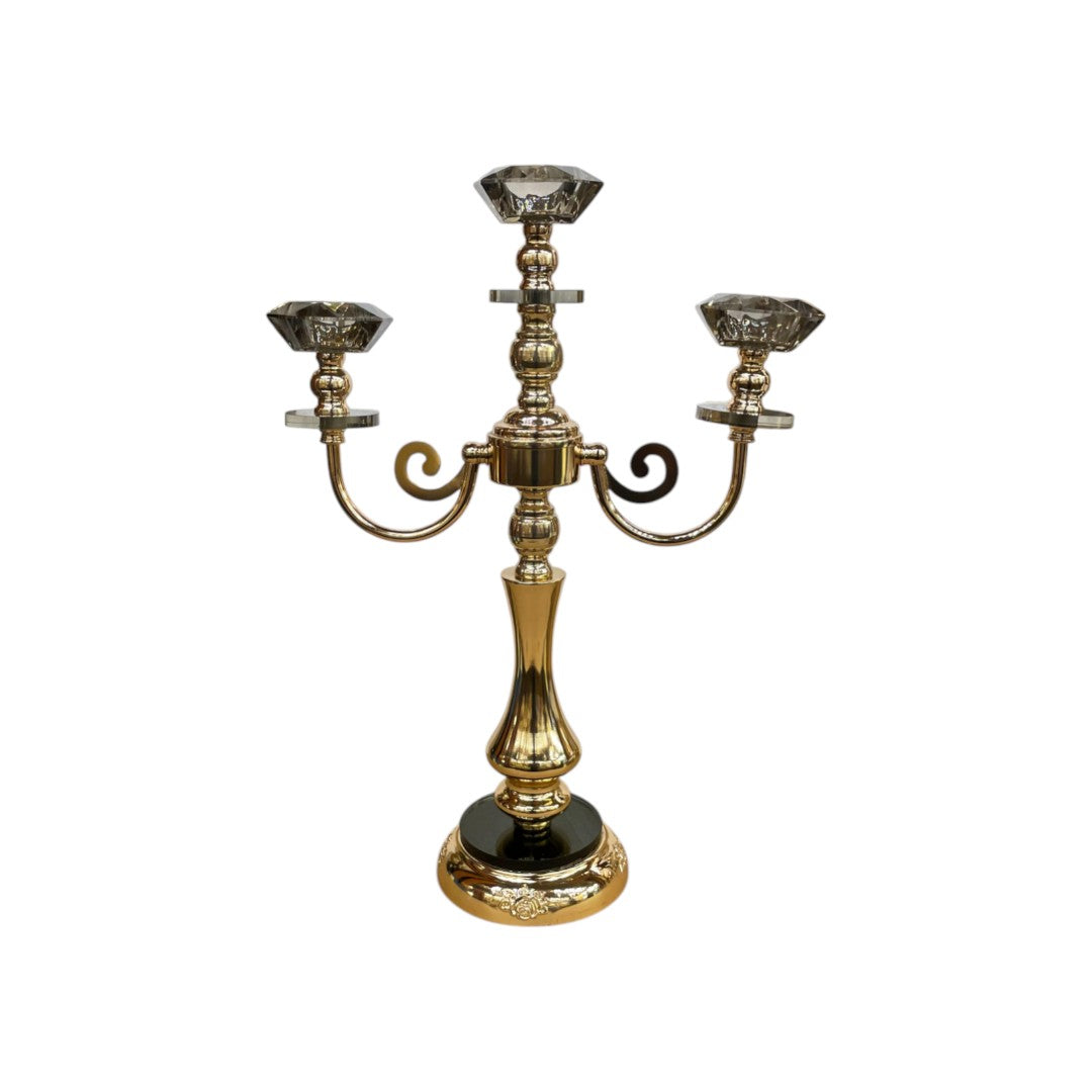 Crystal Grace Metallic Candle Holder