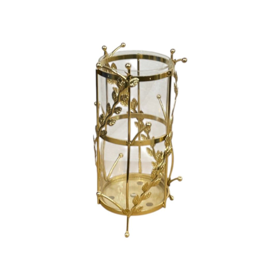 Aurora Metallic Glass Table Candle Holder
