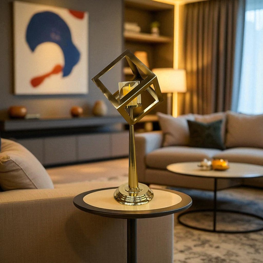 Vintage-Inspired Brass Candle Stand