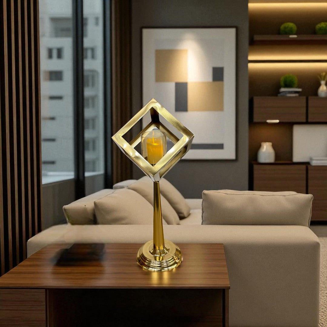 Vintage-Inspired Brass Candle Stand