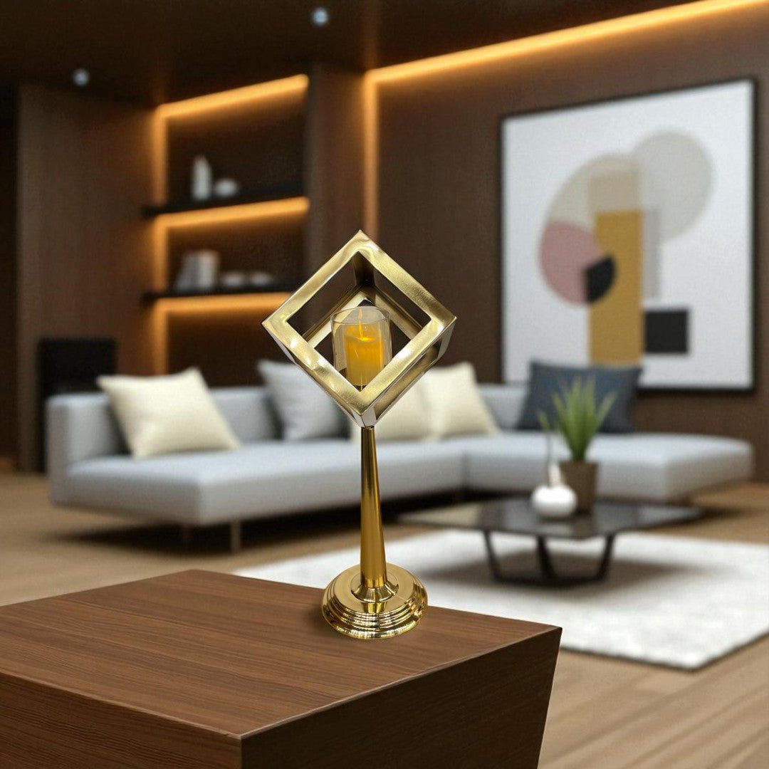 Vintage-Inspired Brass Candle Stand