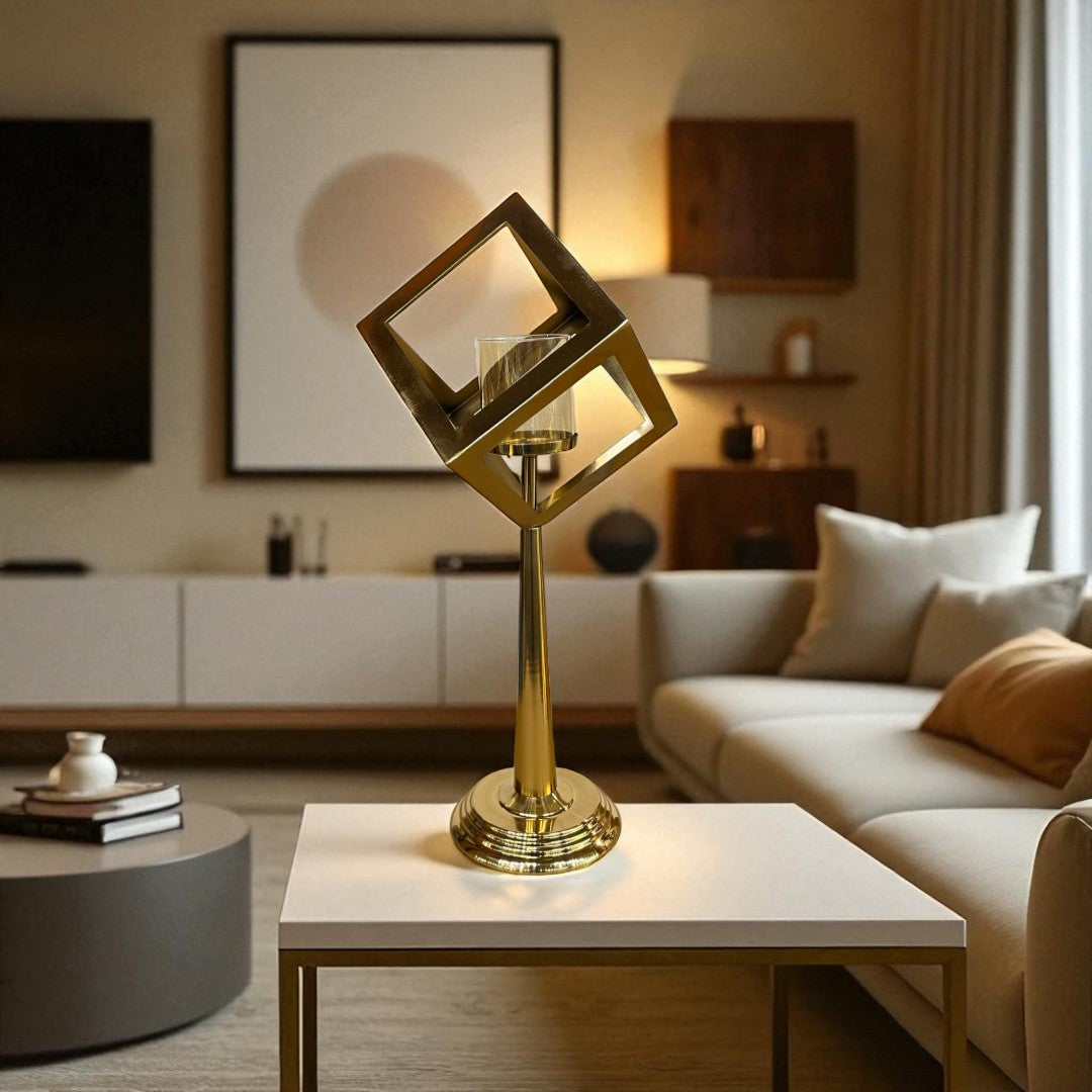 Vintage-Inspired Brass Candle Stand