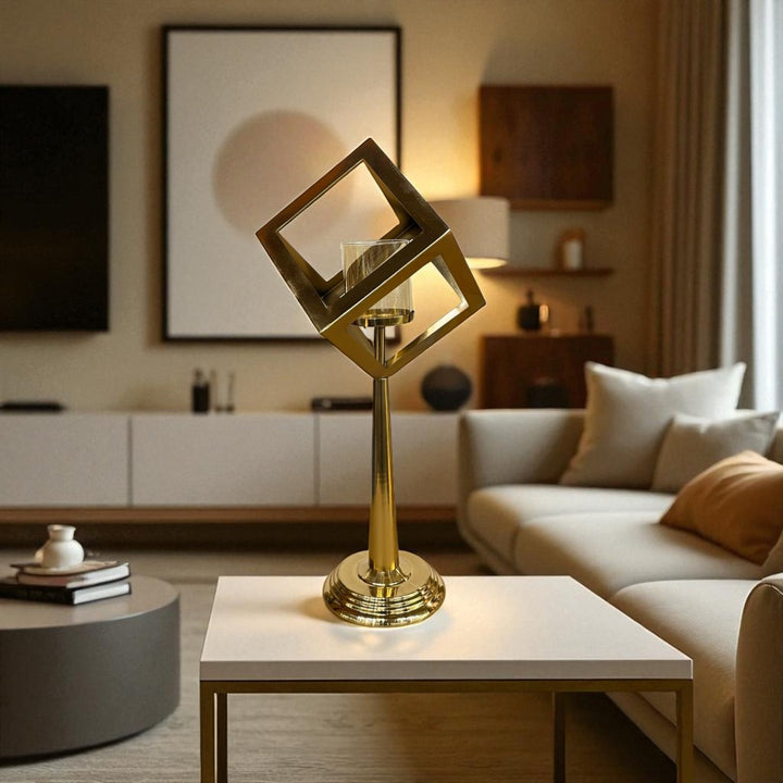 Vintage-Inspired Brass Candle Stand