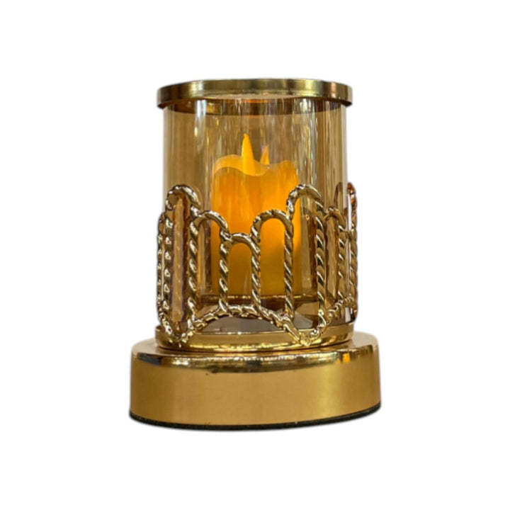 Crystal & Metallic Candle Holder Stand