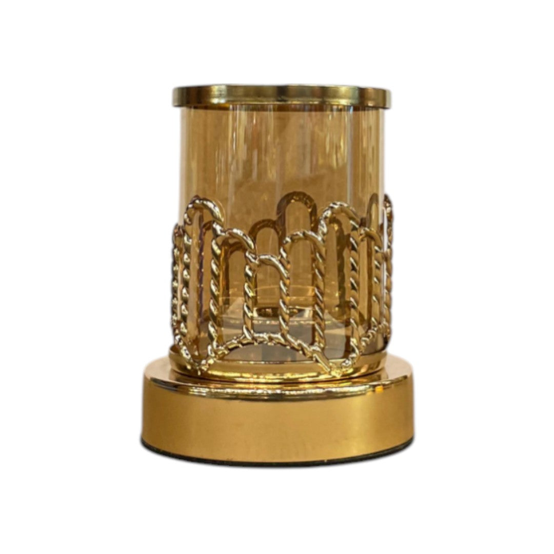 Crystal & Metallic Candle Holder Stand