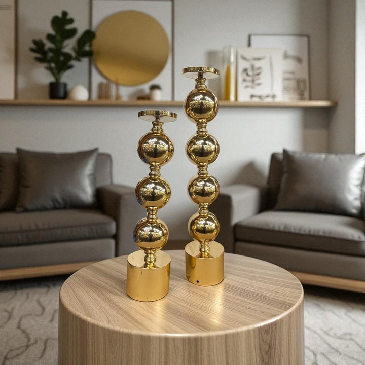 Modern Luxe  Metal Candle Stand