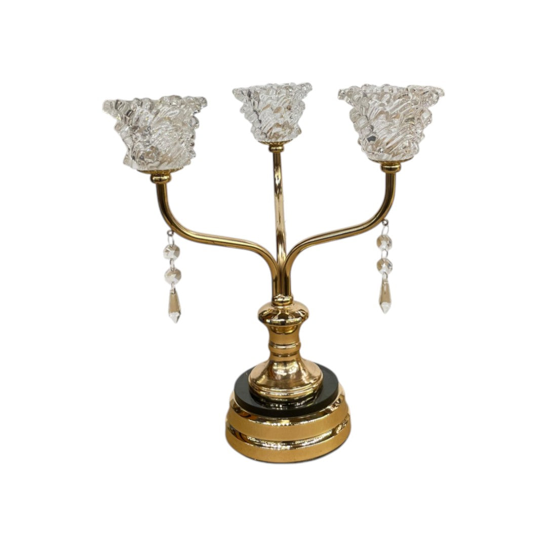 Crystal Spire Metallic Candle Stand