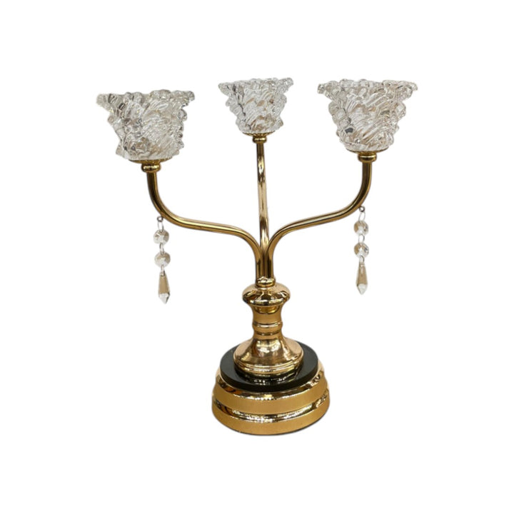 Crystal Spire Metallic Candle Stand