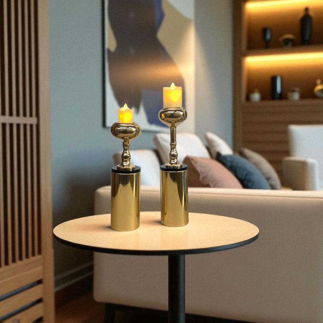 Modern Metallic Candle Stand