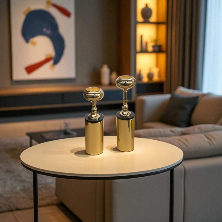 Modern Metallic Candle Stand