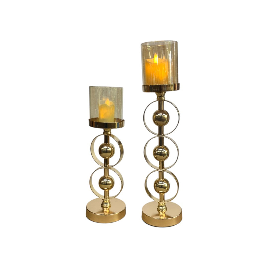 Celestia Brass & Crystal Candle Tower