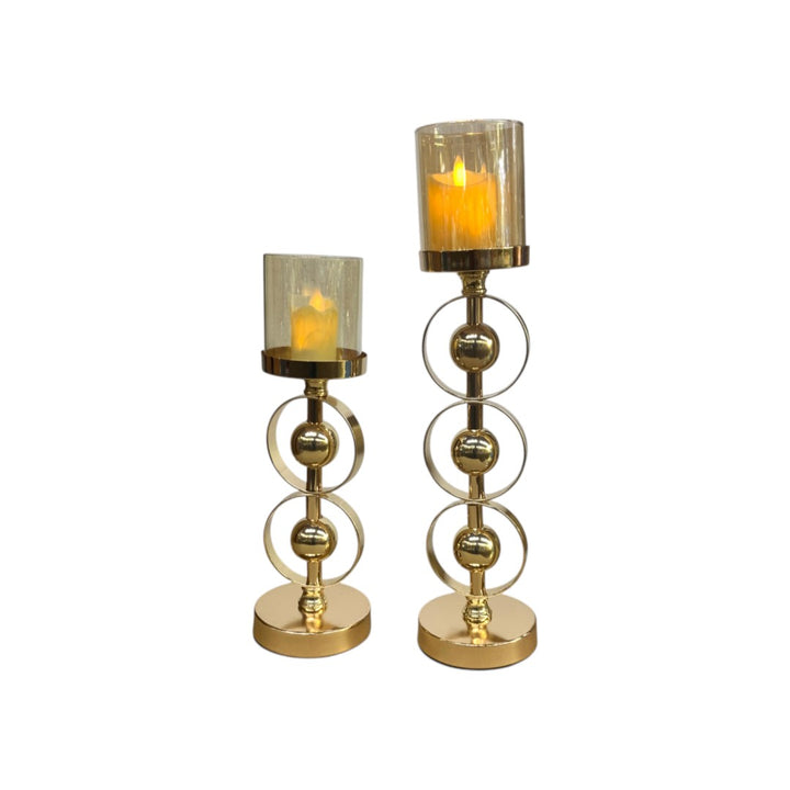 Celestia Brass & Crystal Candle Tower