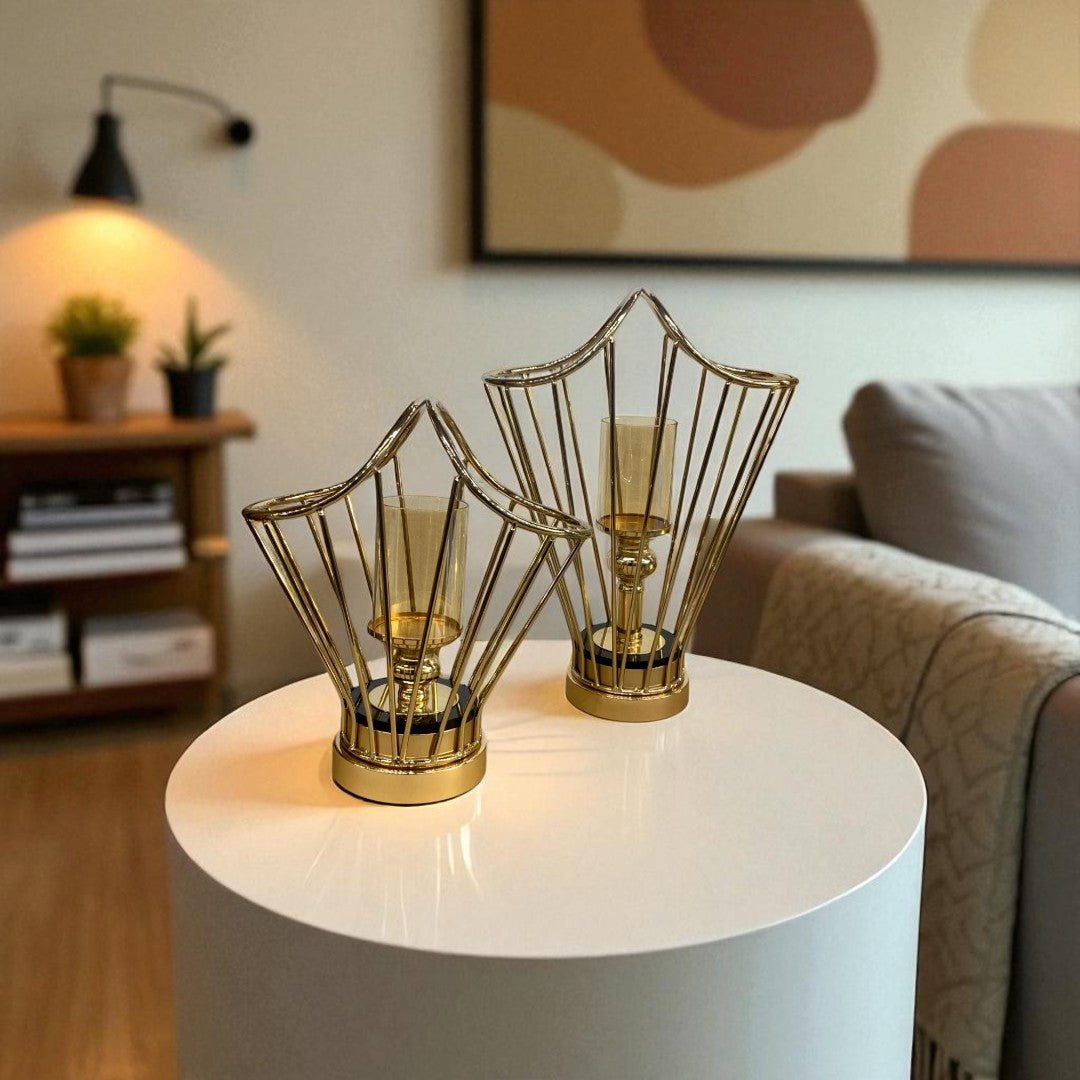 Elegant Modern Metallic Candle Holder