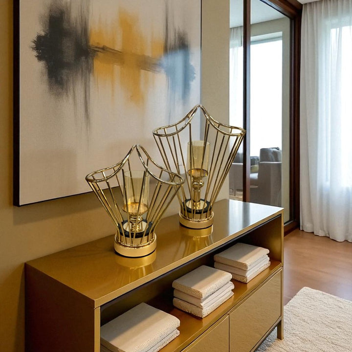 Elegant Modern Metallic Candle Holder
