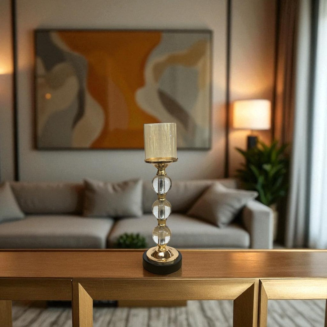 Harmonia Crystal & Metal Sacred Flame Stand