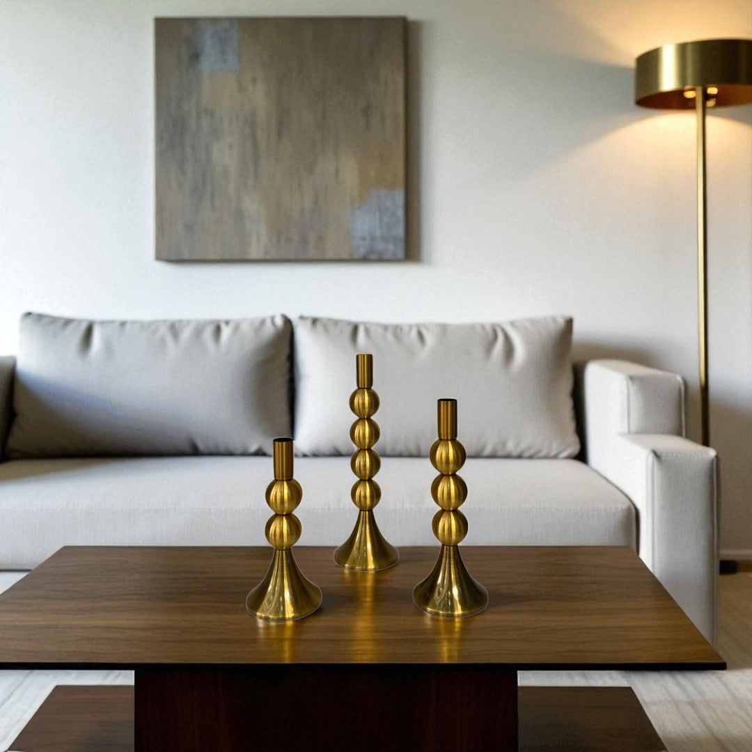 The Velvet Glow brass Candle Stand