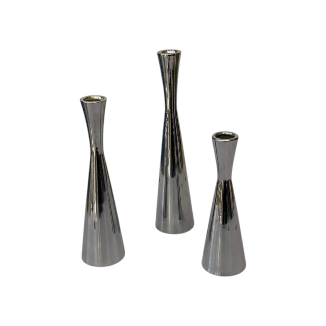 Aurum Luxe Modern Crystal & Metal Candle Stand