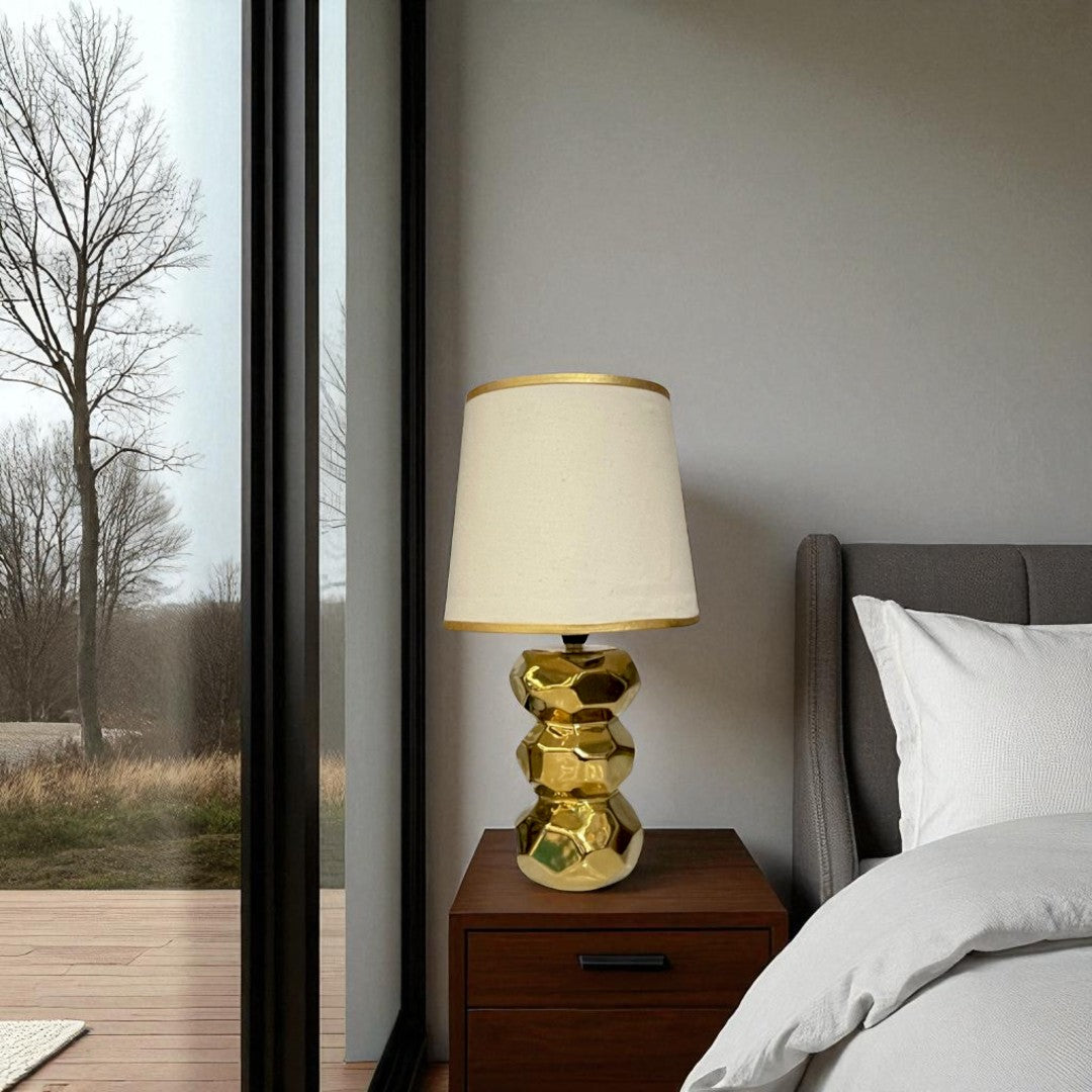 Vintage Lux Gold Ceramic Table Lamp