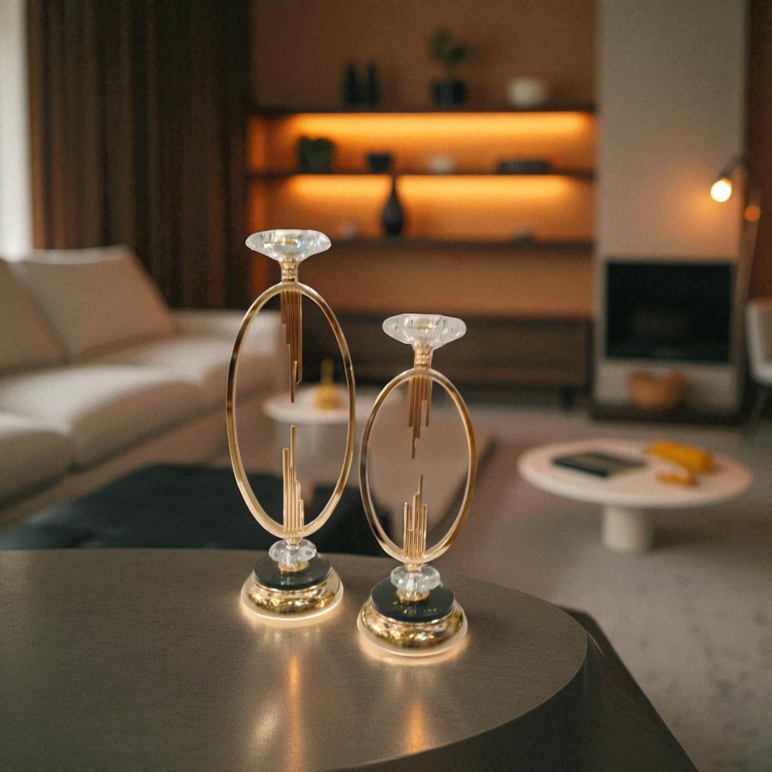 Metallic Brass Candle Stands