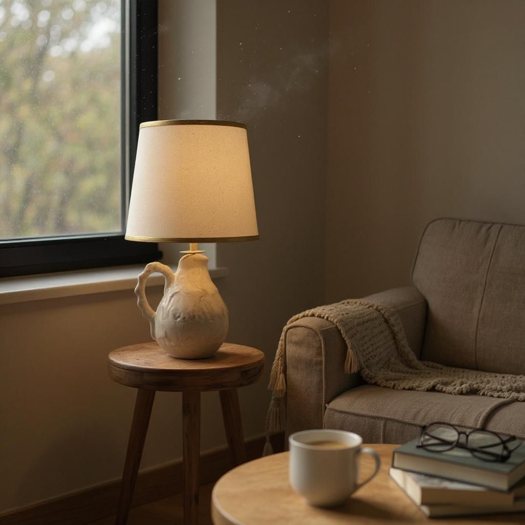 Ivory Artisan Ceramic Table Lamp