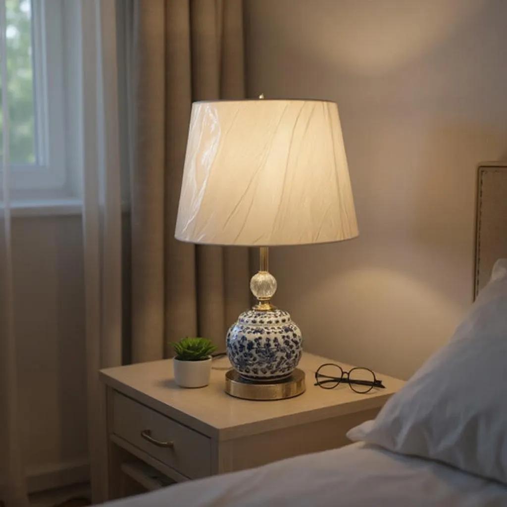 The Elric Blue Pottery Table Lamp