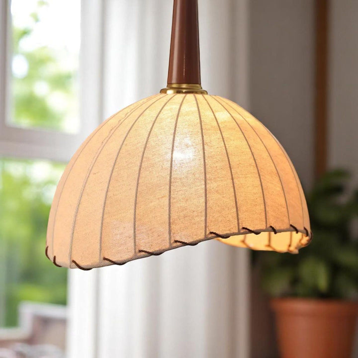 KUM Metallic Wooden Texture Side Table Floor Lamp