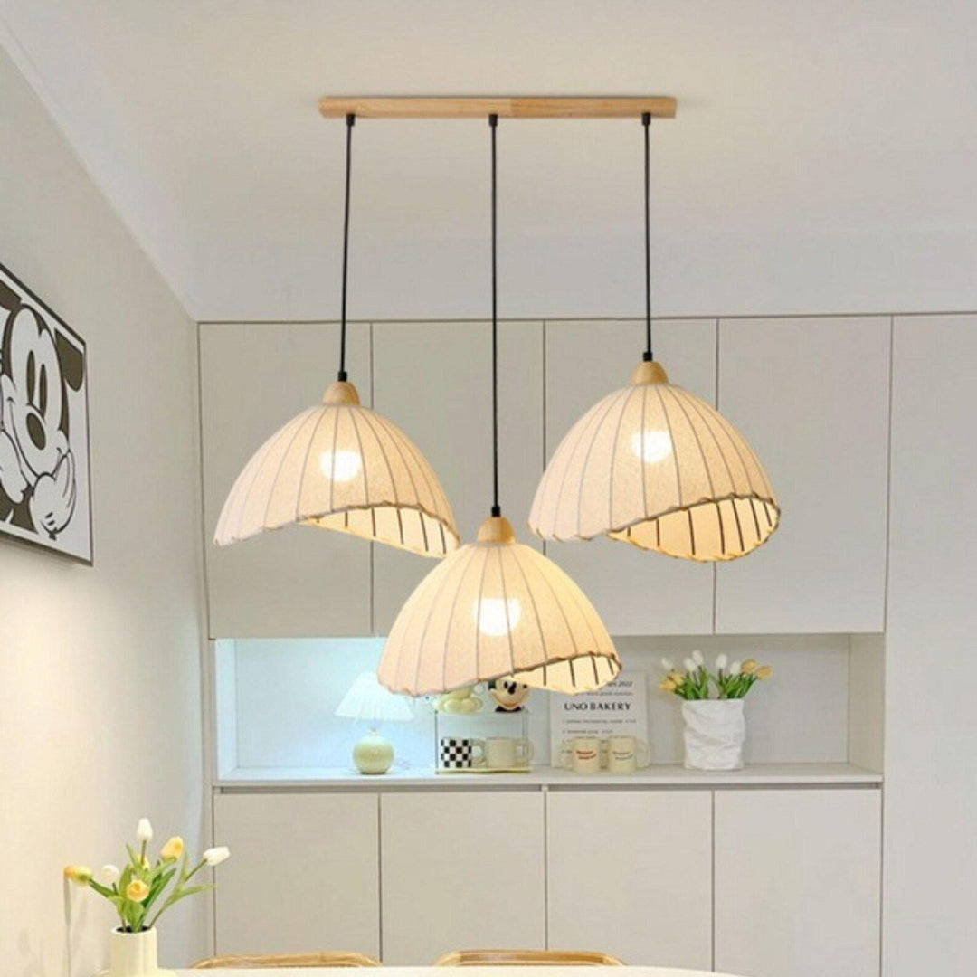 Arcade 3-Light Linear Pendant in Fabric Shade