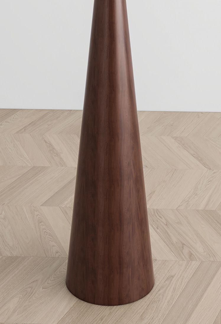 Brown Textured Lumos Cone Contemporary Floor Lamp