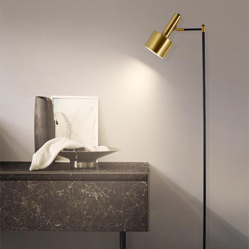 Nova Brass Golden Minimalist Floor Lamp
