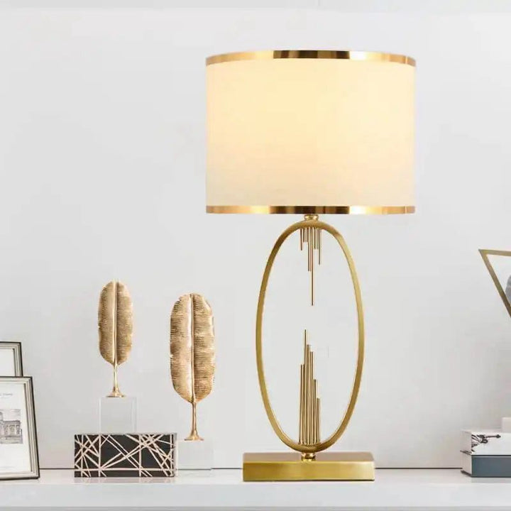 Aurora Modern Brass Gold Side Table Lamp