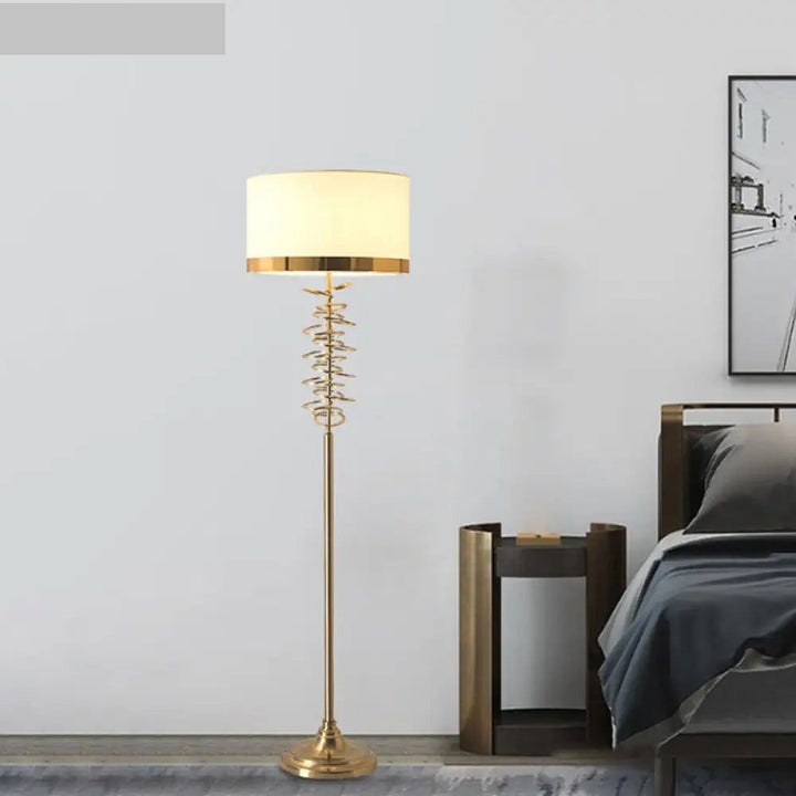 Luxe Spiral Gold Floor Lamp