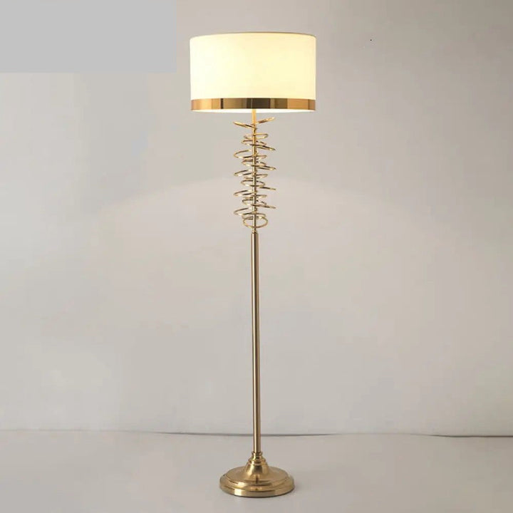 Luxe Spiral Gold Floor Lamp