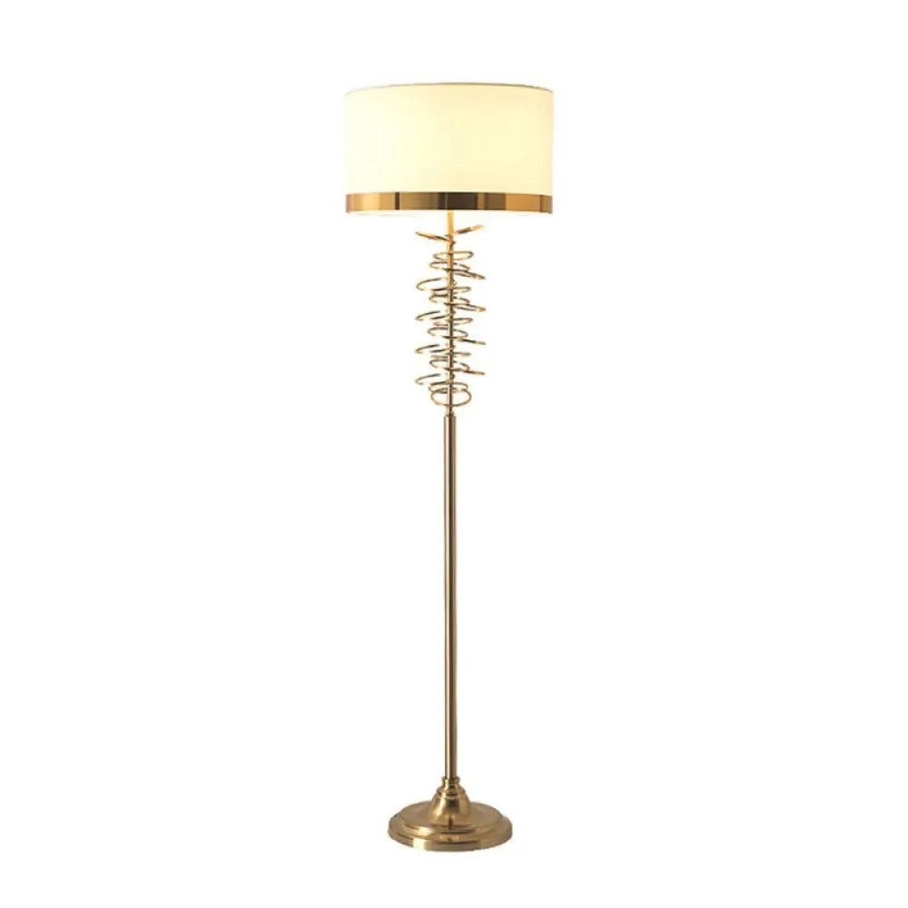 Luxe Spiral Gold Floor Lamp