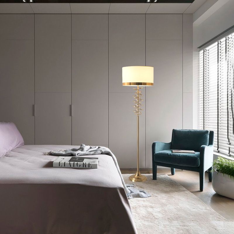 Luxe Spiral Gold Floor Lamp