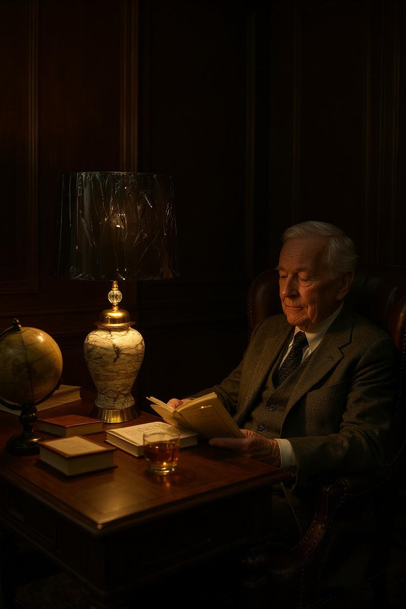 Marble Textured Elegance Ceramic Gold-Base Table Lamp