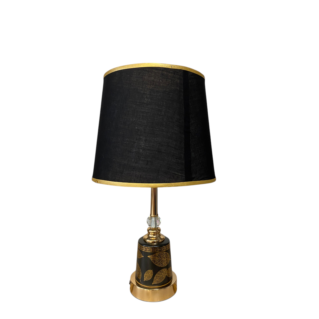 Elegant Floral-Print Ceramic Table Lamp