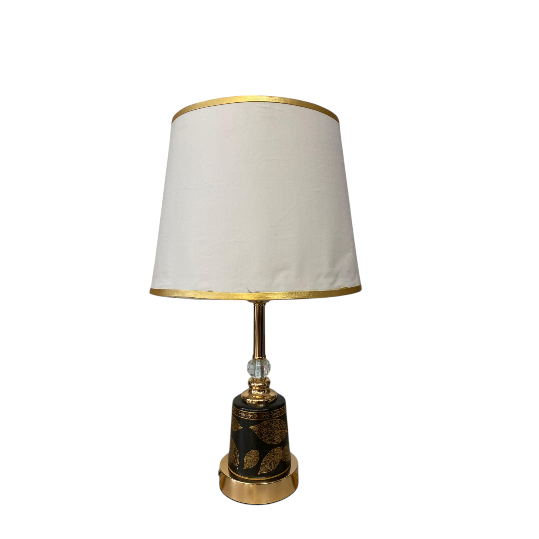 Elegant Floral-Print Ceramic Table Lamp