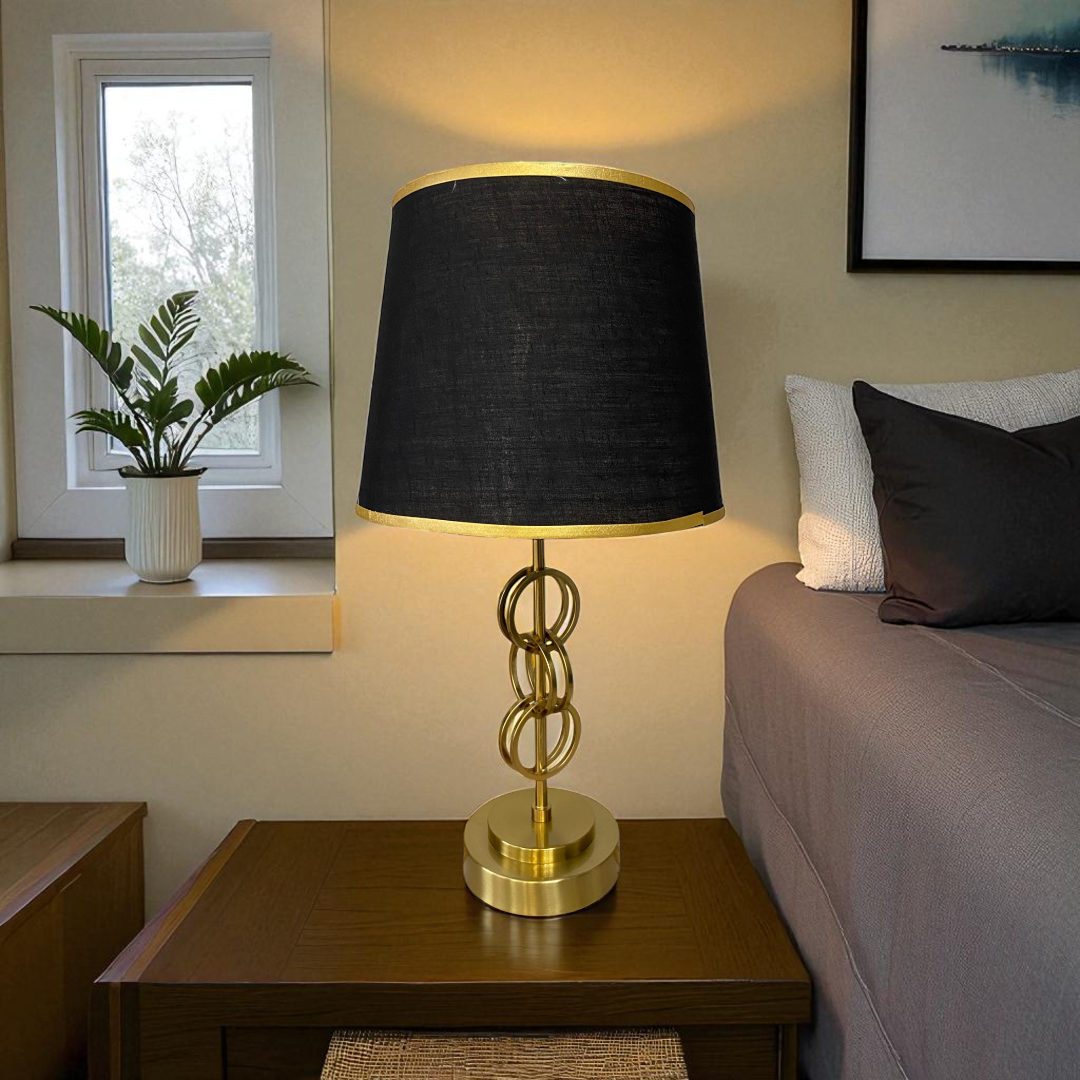 Modern Brass Gold Ring Table Lamp