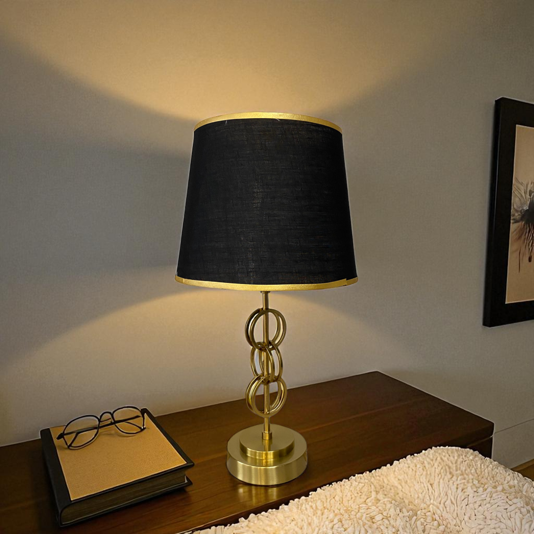 Modern Brass Gold Ring Table Lamp