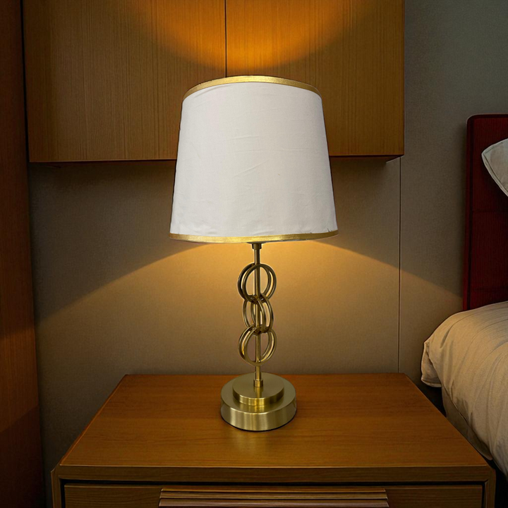 Modern Brass Gold Ring Table Lamp